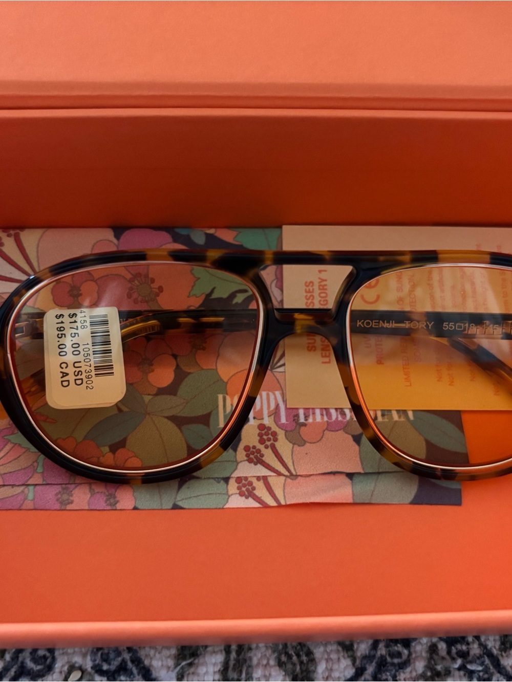 Tortoiseshell Square Frame Sunglasses - Brown/Tortoise